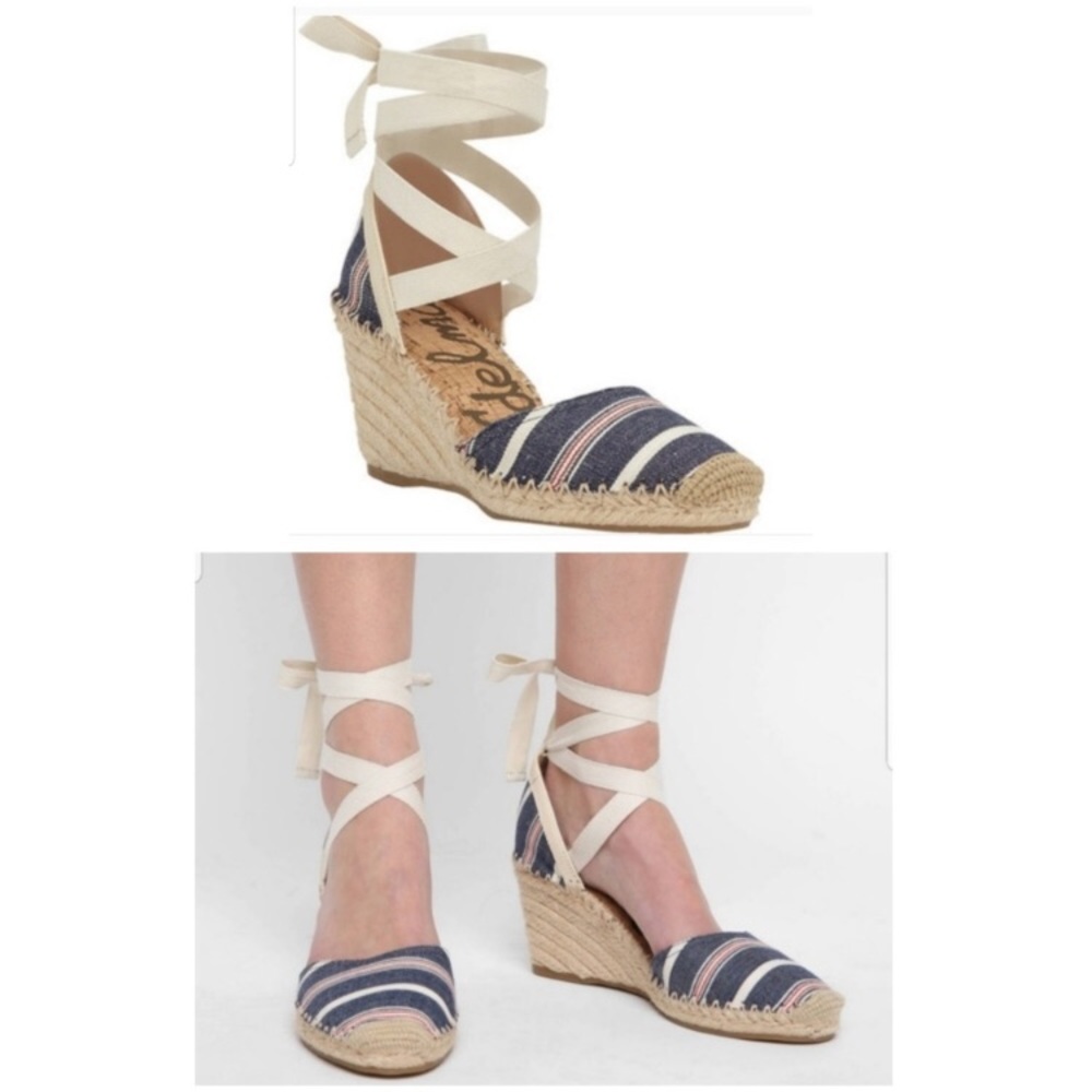 Nwot Sam Edelman espadrille wedges nautical